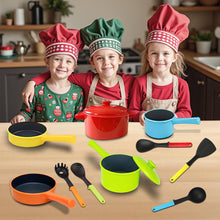 Load image into Gallery viewer, Koolbitz 12 Pcs Kids Kitchen Toy Accessories Set Utensils Cookware Toys Pots and Pans Toddler Pretend Cooking Playset Realistic Toys Playset for Kids 3 4 5 6 Years Old
