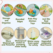 Load image into Gallery viewer, Koolbitz Kids Play 2 in 1 Kitchen Sink Dishwasher Set and Fishing Set Pretend Play Food Fruit Toy