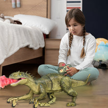 Load image into Gallery viewer, Koolbitz Interactive Remote Control Dinosaur Toy with Simulated Mist Spray, Realistic Roaring Sounds, LED Lights, Walking Dinosaur & Chomping Mouth- Lifelike T-Rex Robot Dinosaur for Kids