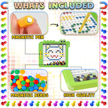 Load image into Gallery viewer, Koolbitz Magnetic Art Board for Kids - Interactive Magnetic Bead Drawing Pad with Design Templates and Stylus Pen, STEM Educational Toy for Creativity and Fine Motor Skill Development, Ages 3-8