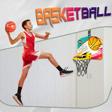 Load image into Gallery viewer, Adjustable Kids Basketball Hoop with Hard Backboard Pump and Ball, Adjustable Hanger Hook Indoor Outdoor Basketball Set with Net Ball and Pump Portable Sport Toys for Kids