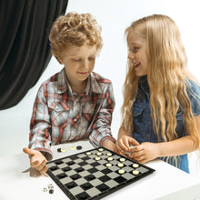 Load image into Gallery viewer, Koolbitz Pack of 2 Sets 3 in 1 Chess Checkers Draughts and Backgammon Game Board Set, Portable Folding with Magnetic Pieces, 36X36 cm for Kids Adults