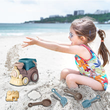 Load image into Gallery viewer, Koolbitz Kids Train Beach Toy Set Outdoor Summer Sand Play Toy for Children Includes Toy Beach Bucket Mini Cloud Mould Durable Train Rake & Bonus Tool Kit Boys & Girls