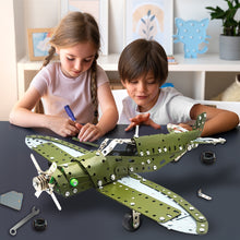 Load image into Gallery viewer, Koolbitz STEM Model Fighter Plane Building Kit Construction & Inbuild Plane with Real Tools ids Learning & Developing Engineering Skills Toys Birthday Gift for Boys Girls Ages 6+ (258 Pcs)