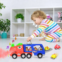 Load image into Gallery viewer, Koolbitz Dino Carrier Truck Toy Playset for Interactive Transport with Lights and Sounds, Development Educational Toy for Boys and Girls Kids Ages 3-6 Gift for Birthday & Christmas