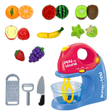 Load image into Gallery viewer, Koolbitz Light & Sound Kitchen Mixer Playset with Fruit & Vegetable Cutting Set – Interactive Pretend Play Cooking Toy for Kids – Realistic Blender with Spinning Action – Educational & Developmental