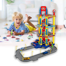 Load image into Gallery viewer, Koolbitz Kids Parking Lot Garage Toy Set for Kids, Race Car Ramp Track Toy for 5 6 7 Year Old 4-Story Parking Playset Preschool Car Games Toys for Kids Vehicle Playsets