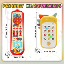 Load image into Gallery viewer, Koolbitz Baby Sensory Toy Set, Musical Yellow Phone and Red Remote Control, Animal Sounds and Lights, Language Learning Toy for Infants and Toddlers