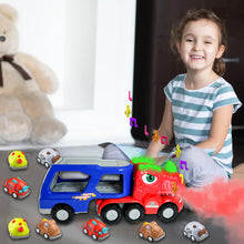 Load image into Gallery viewer, Koolbitz Dino Carrier Truck Toy Playset for Interactive Transport with Lights and Sounds, Development Educational Toy for Boys and Girls Kids Ages 3-6 Gift for Birthday & Christmas