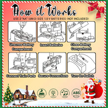 Load image into Gallery viewer, Koolbitz Deluxe Christmas Train Set Festive Holiday Locomotive with Sound, Lights, Tracks, 22-Piece Model Train Kit for Decoration and Play, Perfect for Under the Tree and Seasonal Display