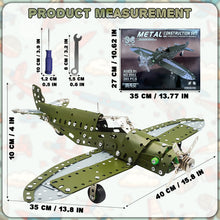 Load image into Gallery viewer, Koolbitz STEM Model Fighter Plane Building Kit Construction & Inbuild Plane with Real Tools ids Learning & Developing Engineering Skills Toys Birthday Gift for Boys Girls Ages 6+ (258 Pcs)