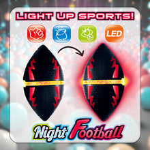 Load image into Gallery viewer, Koolbitz Illuminated LED Soft Foam Rugby Ball - Night Glow Sports Equipment, Compact and Portable Light-Up Rugby for Safe and Fun Indoor & Outdoor Play, for Kids