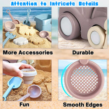 Load image into Gallery viewer, Koolbitz Kids Train Beach Toy Set Outdoor Summer Sand Play Toy for Children Includes Toy Beach Bucket Mini Cloud Mould Durable Train Rake & Bonus Tool Kit Boys & Girls