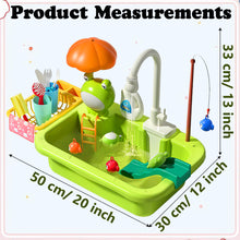 Load image into Gallery viewer, Koolbitz Kids Play 2 in 1 Kitchen Sink Dishwasher Set and Fishing Set Pretend Play Food Fruit Toy