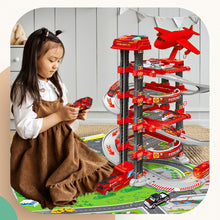 Load image into Gallery viewer, Koolbitz Kids Car Parking Lot 4 Floors of Parking Lot Pretend Play Toy for Children Educational Signs & Light Sound with Lift Parking Toy Indoor Perfect Parking Play Toy for Boys & Girls