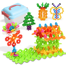 Load image into Gallery viewer, Snowflake Children's Plug-In Building Blocks, 350-Piece Construction Game with Colored Plastic Elements, Ideal Educational Toy for Boys and Girls