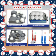 Load image into Gallery viewer, Koolbitz  Baseball sets with Launcher Kids' Tee ball Toy Sets with Adjustable & Fixed Pillar Baseball bat Garden Toys Target and Ejector Batting Adaptable Height Outdoor Game