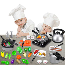 Load image into Gallery viewer, Koolbitz Baby Pretend Play Toys Simulation Kitchen Utensils Cookware Pot Pan Sets Kids Pretend Cook Kits Toys for Children Gift Includes BBQ oven, Pan, Boiling Pot, Kettle, Pressure Cooker