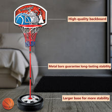Load image into Gallery viewer, Koolbitz Adjustable Junior Basketball Hoop with Ball Portable Basketball Hoop for Kids Teenagers Youth and Adults with Large Base Stand Goals Indoor Outdoor Play