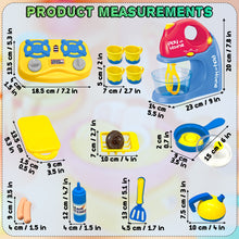 Load image into Gallery viewer, Koolbitz 44PCs Kitchen Playset for Kids with Blender, Cooking Utensils, and Pretend Food Accessories – Safe, BPA-Free Educational Role Play Toy Set for Boys & Girls Aged 3 and Above