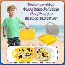 Load image into Gallery viewer, koolbitz Bucket Beach Train with 500g Space Sand Set Toy – Dinosaur Molds, Sandbox Playset with Portable Carry Case, Sandcastle Tools & Beach and Snow Accessories for Indoor/Outdoor Creative Play