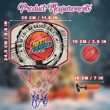 Load image into Gallery viewer, Koolbitz Kids Large Basketball Hoop Set, Attachable To Door & Wall Backboard Shatterproof Backboard Novelty with Pump Ball Durable Design Perfect Indoor Game, Pack of 1