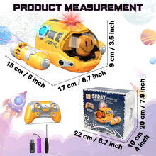 Load image into Gallery viewer, Kids Yellow Motorboat Toy Remote Control Motorboat with Spray Playset for Children Swimming Pool Boat for Boys & Girls Outdoor Water Fun Play Motorboat Toddlers Gift