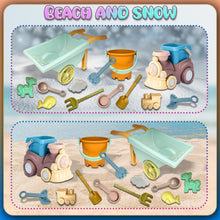 Load image into Gallery viewer, Koolbitz 15 Pcs Kids Beach Toy Set Outdoor Summer Activity Sand Play Set with Wheelbarrow, Animal Molds, Shovels & Train for Boys & Girls Ages 3 for Birthday Occassion