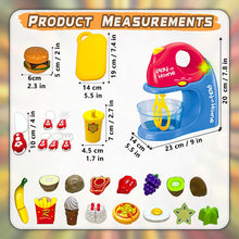Load image into Gallery viewer, Koolbitz 31 Pcs Kids Kitchen Play Set, Toy Blender with Light, Cutting Fruits and Vegetables, Pretend Fast Food Playset, Kitchen Accessories for Ages 3 and Up