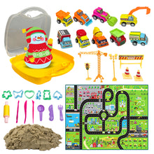 Load image into Gallery viewer, Koolbitz Kids Construction Sand Toy Creative Fun Sand Toy for Children with 9 Construction Vehicle Educational Sand Playset for Toddlers Indoor Outdoor Sand Toy Game Gift