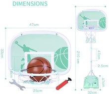 Load image into Gallery viewer, Adjustable Metal HOOP STAND Basketball Set pump Ball Height 210cm