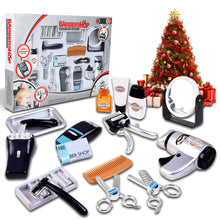 Load image into Gallery viewer, Kids Barber Shop Toy Set, Fashion Hair Salon Pretend Play Toy for Kids, Barbershop Hairstyle Pretend Play Kit for Boys and Girls for 3 Years and Above, Best Gift for Kids