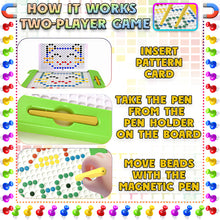 Load image into Gallery viewer, Koolbitz Magnetic Art Board for Kids - Interactive Magnetic Bead Drawing Pad with Design Templates and Stylus Pen, STEM Educational Toy for Creativity and Fine Motor Skill Development, Ages 3-8