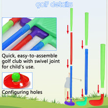 Load image into Gallery viewer, Koolbitz Kids Golf Club Set Toddler Sports Toy with 6 Colourful Balls, 4 Adjustable Clubs, 2 Practice Holes in Golf Suitcase with Handle – Indoor Outdoor Play Equipment for Boys Girls Age 3-6