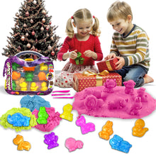 Load image into Gallery viewer, Koolbitz 1KG Motion Play Sand, Combo Pack of 3 Color with Accessories, Improve Skills of Kids, Made, Suitable for Age 3 and up, Non-Toxic Colourful Building Sand Toy for Kids