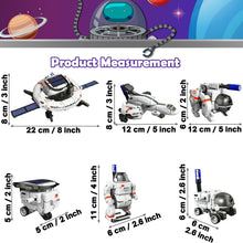Load image into Gallery viewer, Koolbitz Kids Solar Space Set Educational Learning Science Toy for Children Solar Powered 6 in 1 Robot Kit for Boys & Girls Research & Exploration Adventures Space Playset