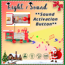 Load image into Gallery viewer, Koolbitz Deluxe Christmas Train Set Festive Holiday Locomotive with Sound, Lights, Tracks, 22-Piece Model Train Kit for Decoration and Play, Perfect for Under the Tree and Seasonal Display