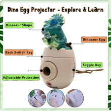 Load image into Gallery viewer, Koolbitz Kids 3 Dinosaur Egg Flashlight Projector Torch Educational Learning Fun Tool Toy for Boys and Girls Bedtime Night Light Perfect Glowing Easter Gift for Children's