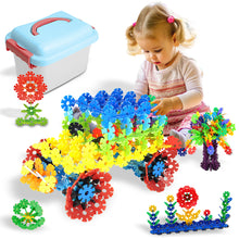 Load image into Gallery viewer, Snowflake Children's Plug-In Building Blocks, 350-Piece Construction Game with Colored Plastic Elements, Ideal Educational Toy for Boys and Girls