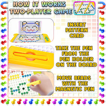 Load image into Gallery viewer, Koolbitz Colorful Magnetic Bead Drawing Board with Pattern Cards and Pen, Magnetic Educational Toy Set for Children Ideal for Developing Creativity and Motor Skills for Kids 3-8