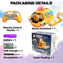 Load image into Gallery viewer, Kids Yellow Motorboat Toy Remote Control Motorboat with Spray Playset for Children Swimming Pool Boat for Boys & Girls Outdoor Water Fun Play Motorboat Toddlers Gift
