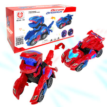 Load image into Gallery viewer, Koolbitz Kids Dinosaur Transforming Car Automatic Transformable Red Dinosaur Car Toy for Children Electric Dinosaur Car Toy for Toddlers Sound and Flashing Lights Fun Indoor Car Toy