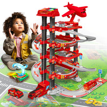 Load image into Gallery viewer, Koolbitz Kids Car Parking Lot 4 Floors of Parking Lot Pretend Play Toy for Children Educational Signs & Light Sound with Lift Parking Toy Indoor Perfect Parking Play Toy for Boys & Girls