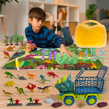 Load image into Gallery viewer, Koolbitz Kids Dinosaur Transporter Truck & Space Sand Adventure Set –Interactive Playset with 13 Dinosaur Figures, Jurassic Accessories, Sand Molds & Sandbox – Educational Toy for Creative Play