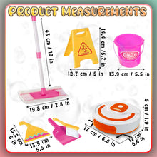 Load image into Gallery viewer, Koolbitz Cleaning Set for Kids 10PCs Toy Playset with Simulation Automatic Vacuum Robot, Mop, Brush & Realistic Cleaning Tools for Toddlers Age 3+ Fun Role Play Christmas Newyear Birthday Gift