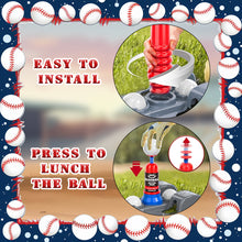 Load image into Gallery viewer, Koolbitz  Baseball sets with Launcher Kids' Tee ball Toy Sets with Adjustable & Fixed Pillar Baseball bat Garden Toys Target and Ejector Batting Adaptable Height Outdoor Game