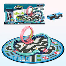 Load image into Gallery viewer, Koolbitz Kids Electric High Speed Slot Car Track Set with Large Play Mat - Battery Operated Racing Car with Roller Coaster Rails, Convertible City Map Storage Bag Educational Race Track Toy