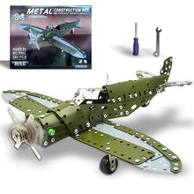 Load image into Gallery viewer, Koolbitz STEM Model Fighter Plane Building Kit Construction & Inbuild Plane with Real Tools ids Learning & Developing Engineering Skills Toys Birthday Gift for Boys Girls Ages 6+ (258 Pcs)