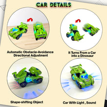 Load image into Gallery viewer, Koolbitz Kids Dinosaur Transforming Car Automatic Transformable Dinosaur Car Toy for Children Electric Dinosaur Car Toy for Toddlers Sound and Flashing Lights Fun Indoor Car Toy