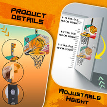 Load image into Gallery viewer, Adjustable Kids Basketball Hoop with Hard Backboard Pump and Ball, Adjustable Hanger Hook Indoor Outdoor Basketball Set with Net Ball and Pump Portable Sport Toys for Kids